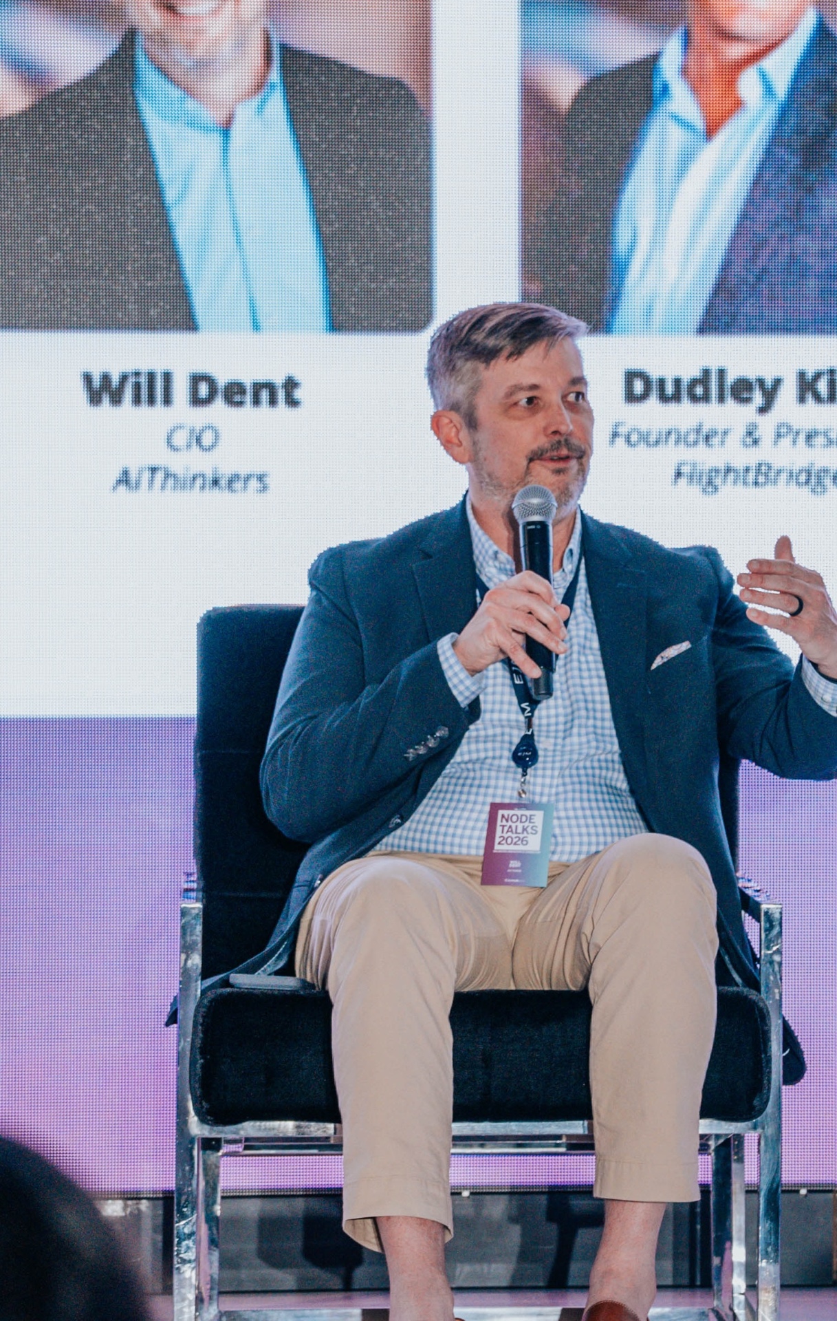 Will Dent speaking on the Node Talks 2026 panel about building the technology foundation for AI